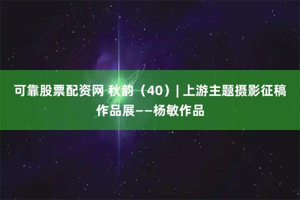 可靠股票配资网 秋韵（40）| 上游主题摄影征稿作品展——杨敏作品